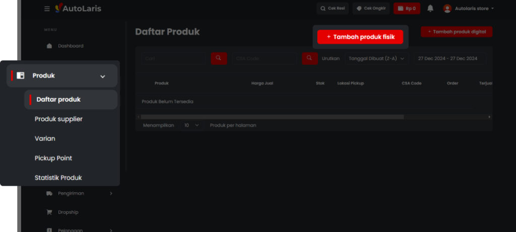 AutoLaris Tambah Produk